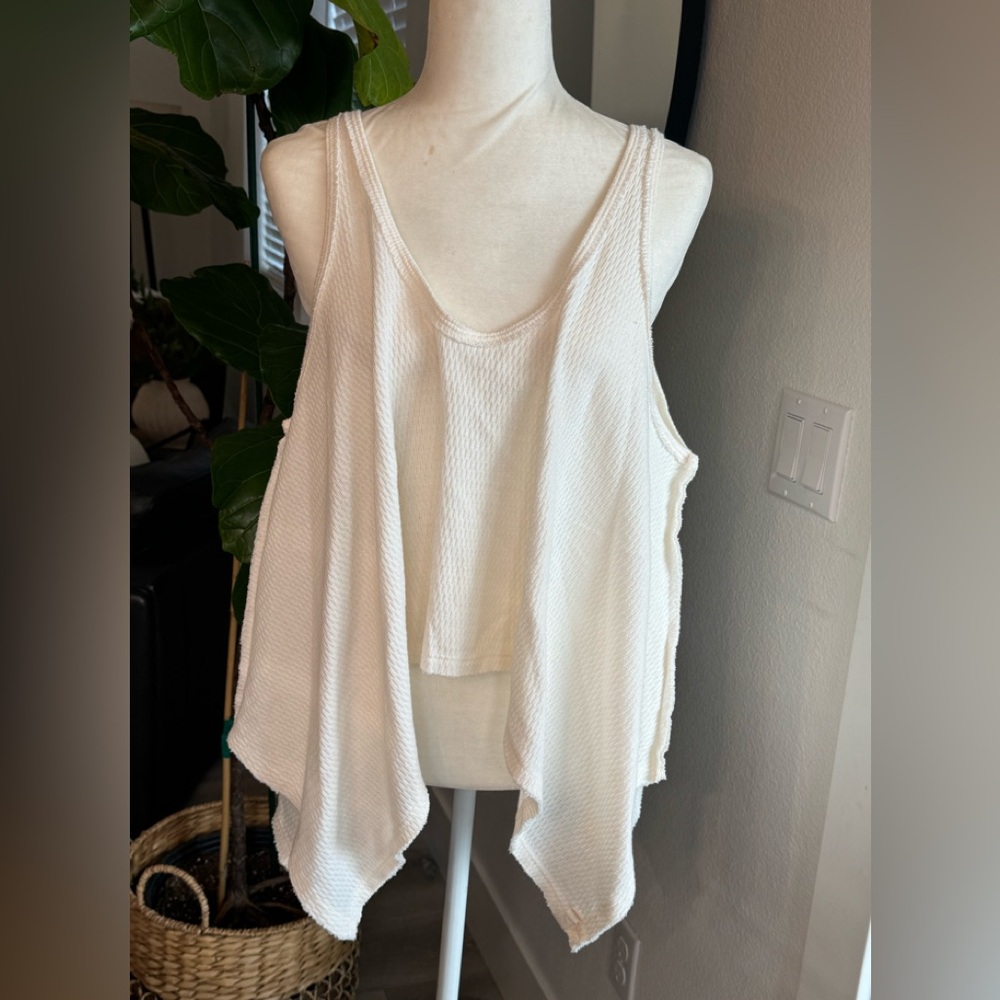 We the free waffle asymmetrical tank top size extra small women’s NWOT
